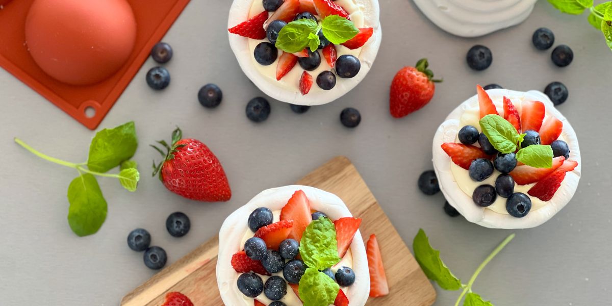 Pavlovaskåler - minipavlova