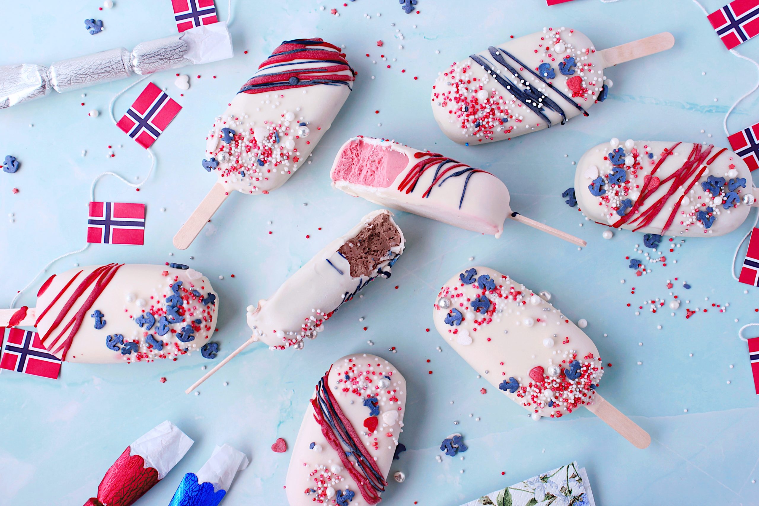 hjemmelaget iskrem til 17. mai