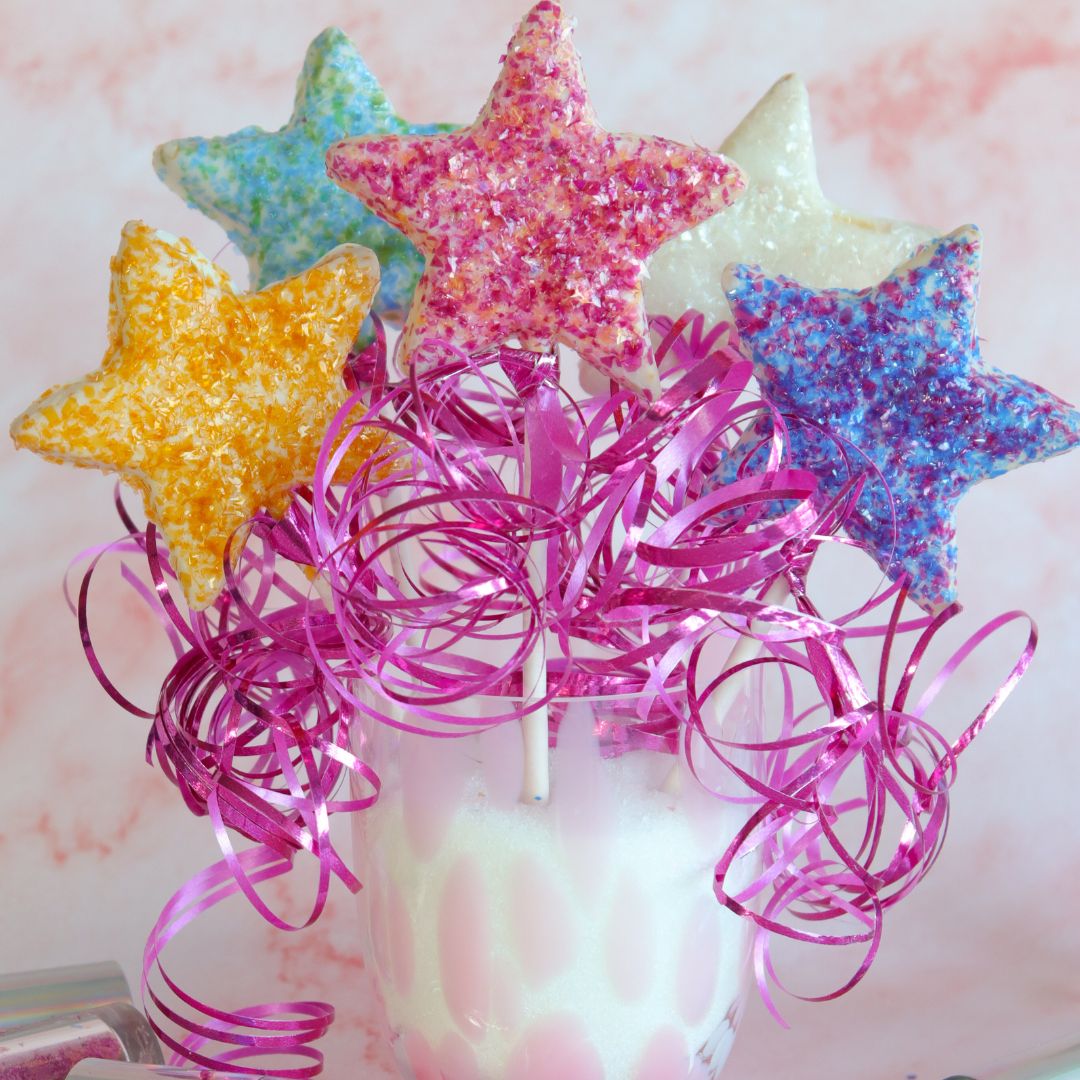 tryllestavkjeks med spiselig glitter