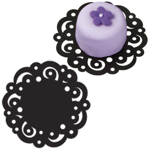 Kakeunderlag doilies -Svart- 10cm pk/30