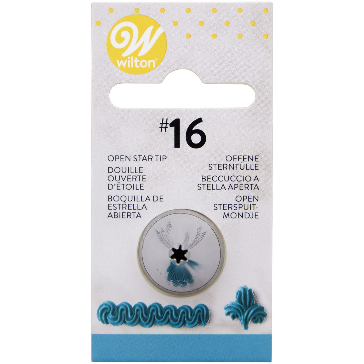 Wilton Decorating Tip #016 Open Star Carded