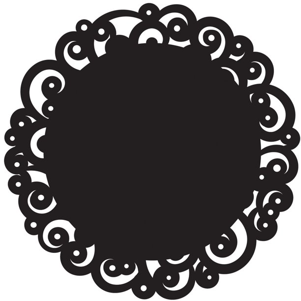 Wilton Kakeunderlag doilies -Svart- 25cm pk/10