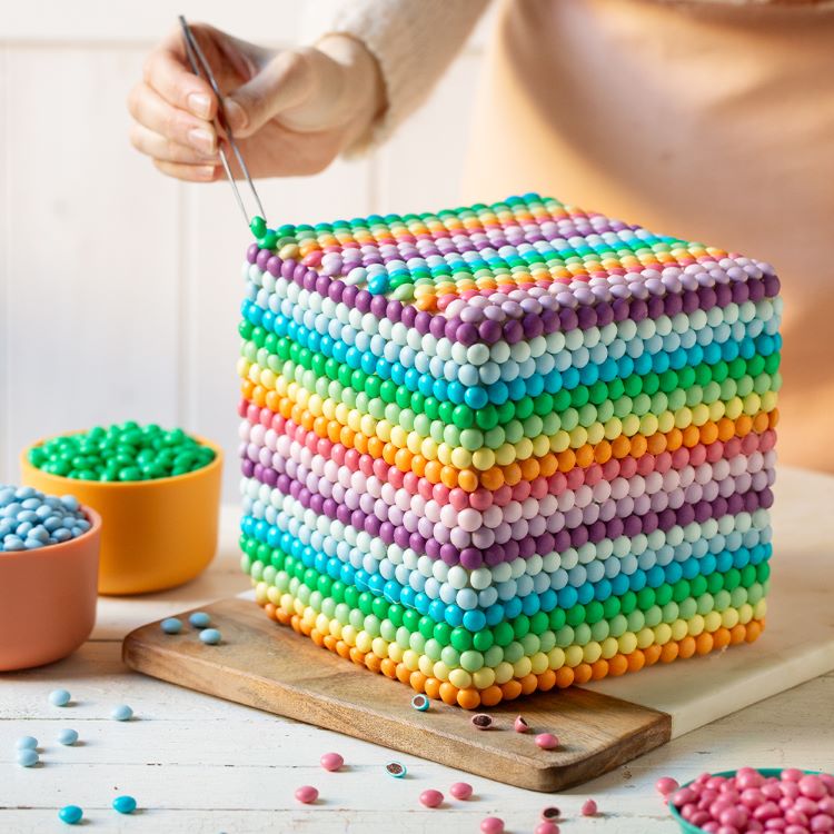 Sjokoladelinser, regnbuefarger 1kg, Decora