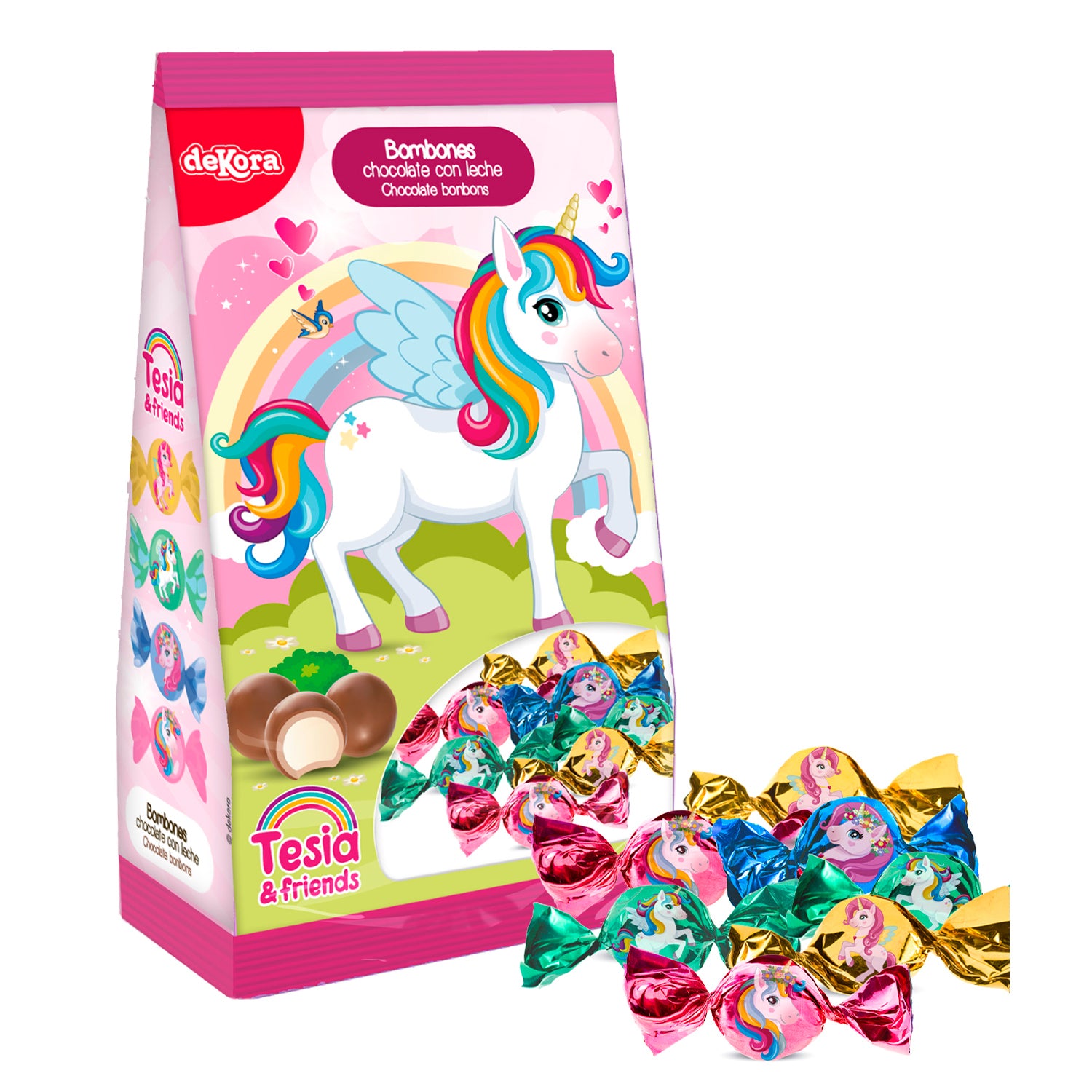 Tesia & Friends Enhjørning sjokoladekuler med kremfyll