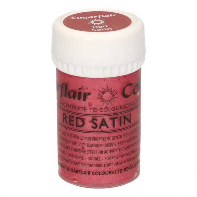 Sugarflair pastafarge Red Satin 25g