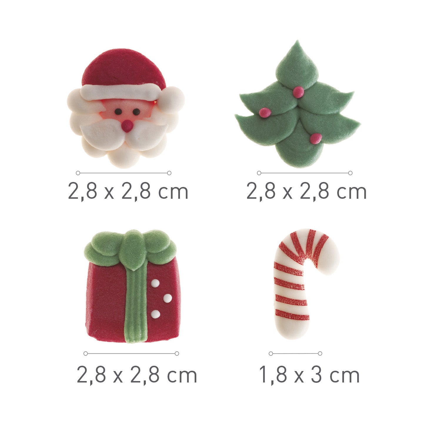 Spiselig Kakepynt - Julefigurer pk/12