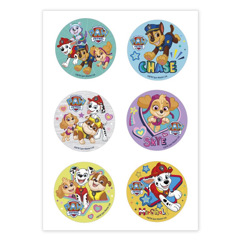 spiselig cupcakesdekorasjoner paw patrol 6cm