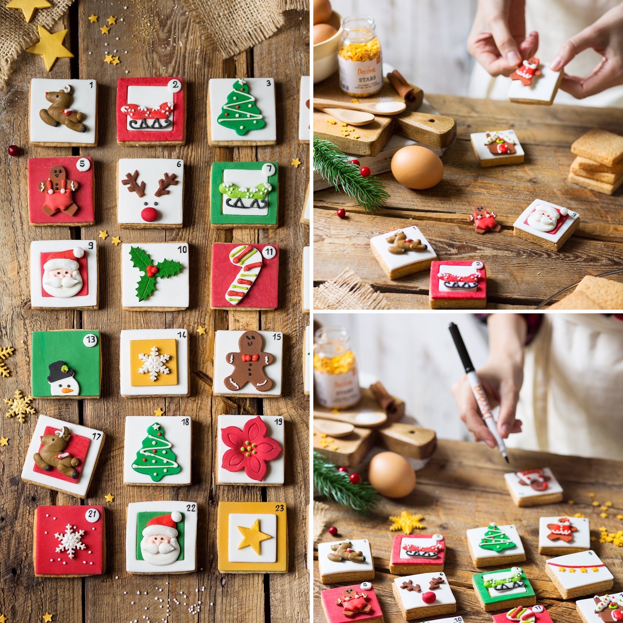 Dekora Spiselig Kakepynt - Pepperkakefigurer pk/6