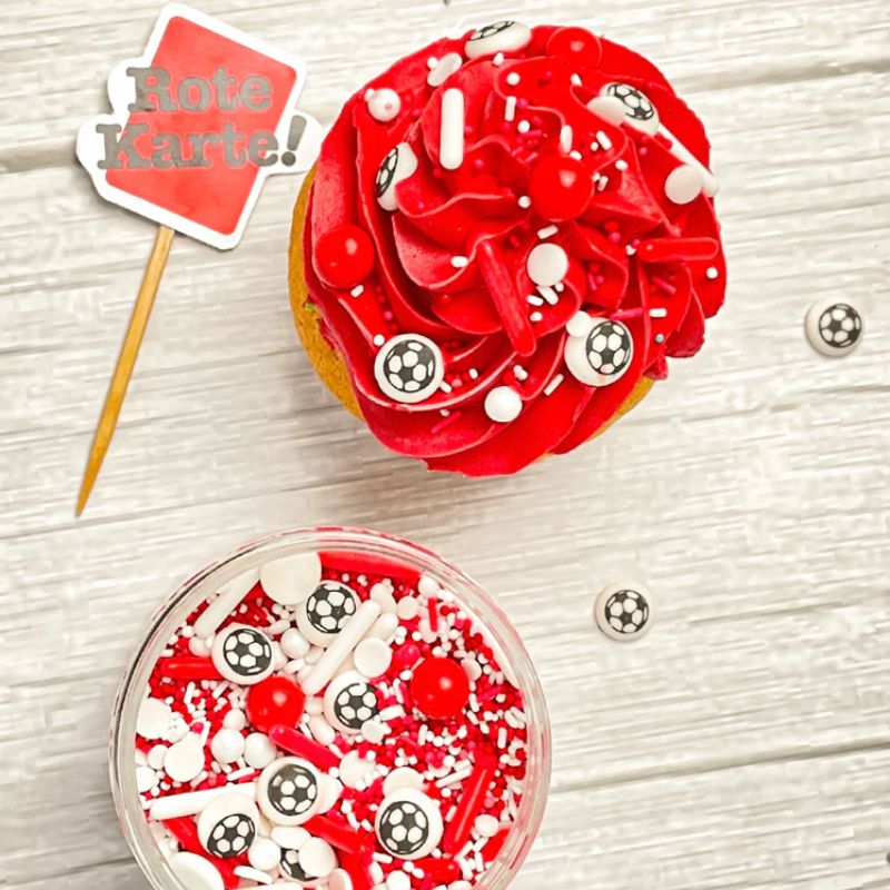 Fotball kakestrø rød