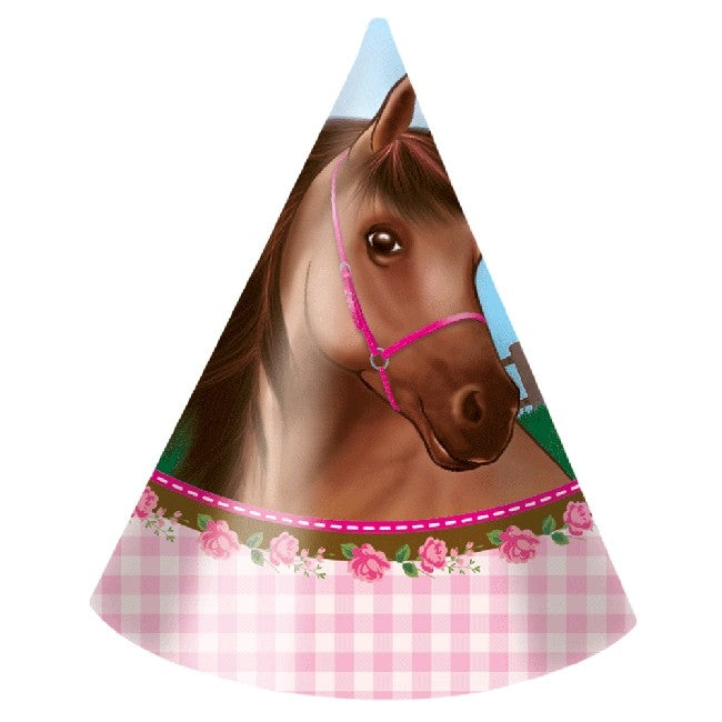 Hester partyhatter, 6stk