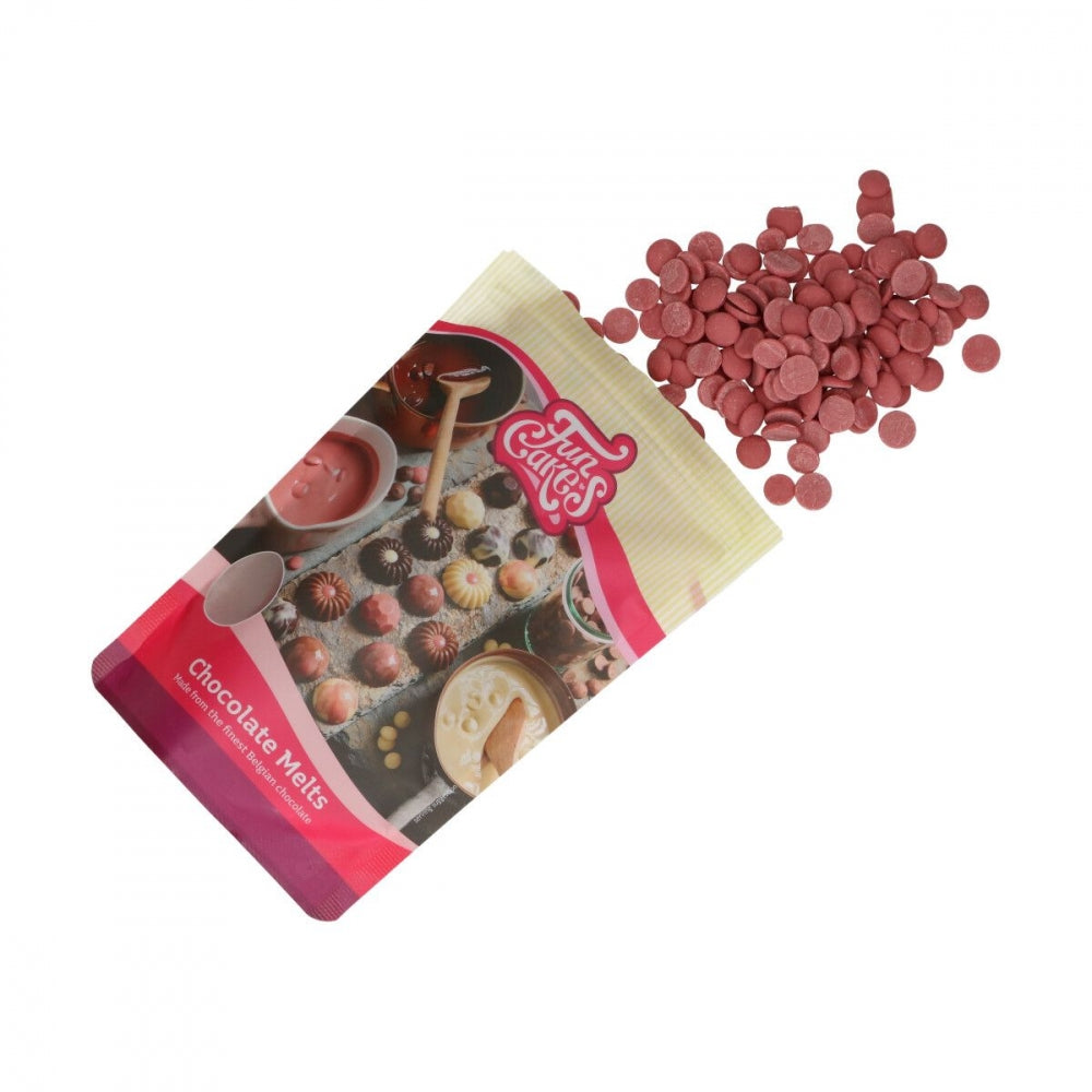 FunCakes Sjokolade Melts -Ruby- 250g