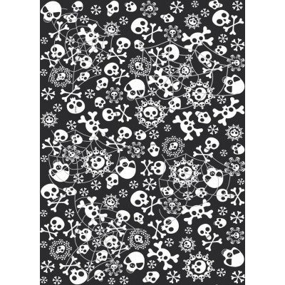 Plastduk -Hodeskalle og spindelvev- 130x180 cm