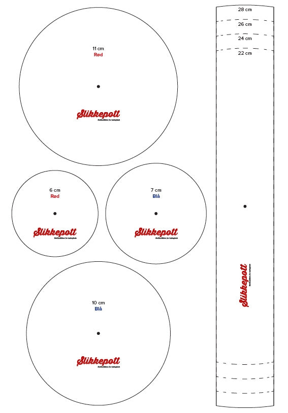 Malsett til Flaggkake, papp