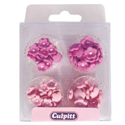 Culpitt Spiselig kakepynt Små rosa blomster pk/100