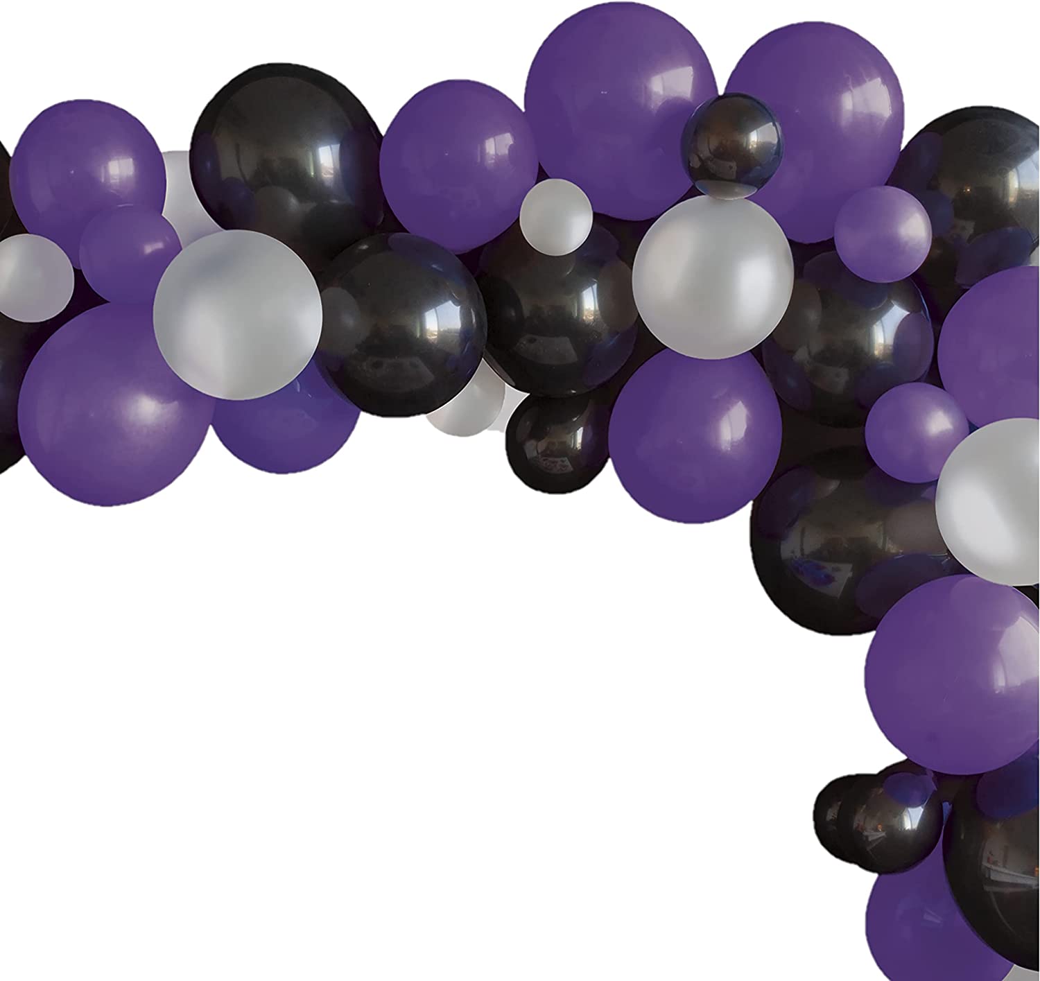 ballongbue svart, sølv og lilla
