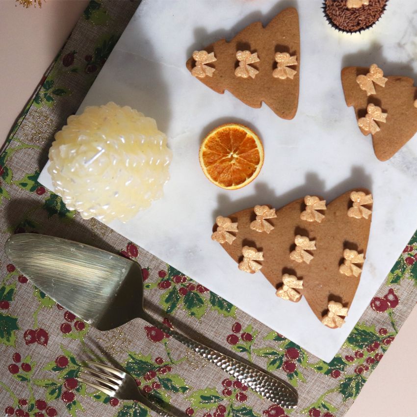 Spiselig kakepynt gullsløyfer