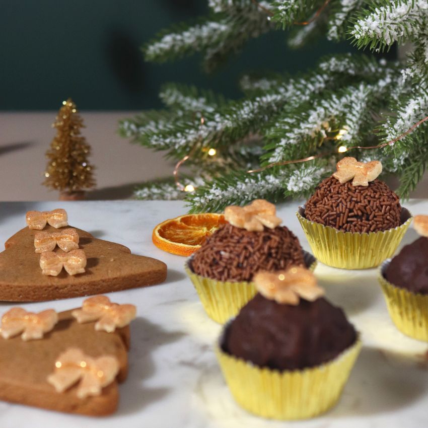 Spiselige kakedekorasjoner gullsløyfer