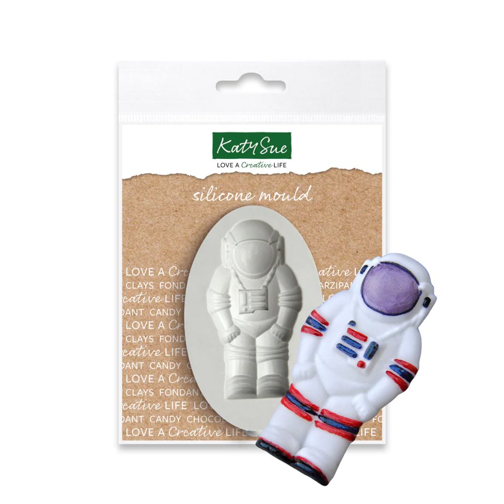 astronaut med romdrakt silikonform til kakepynt