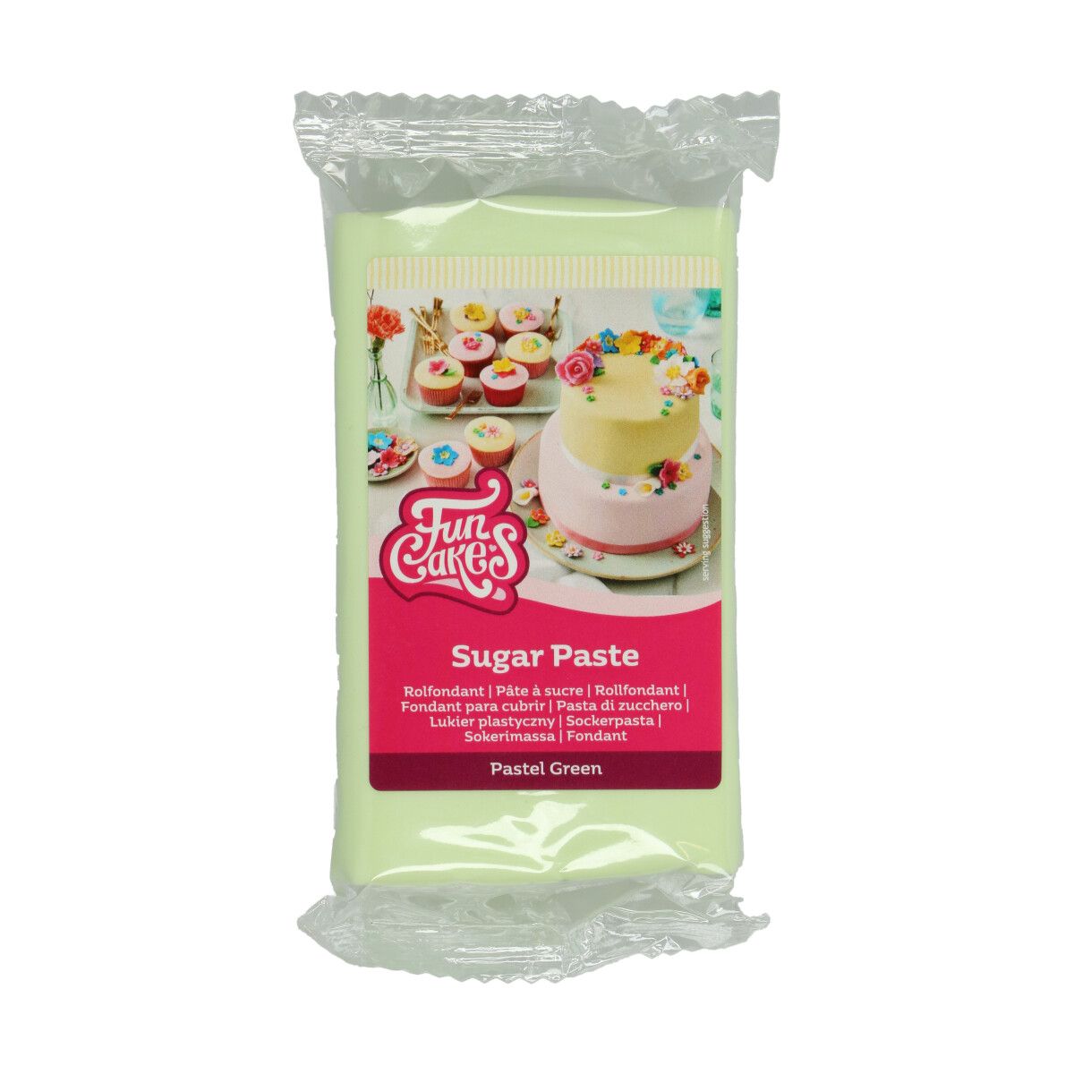Pastellgrønn fondant fra FunCakes, 250g