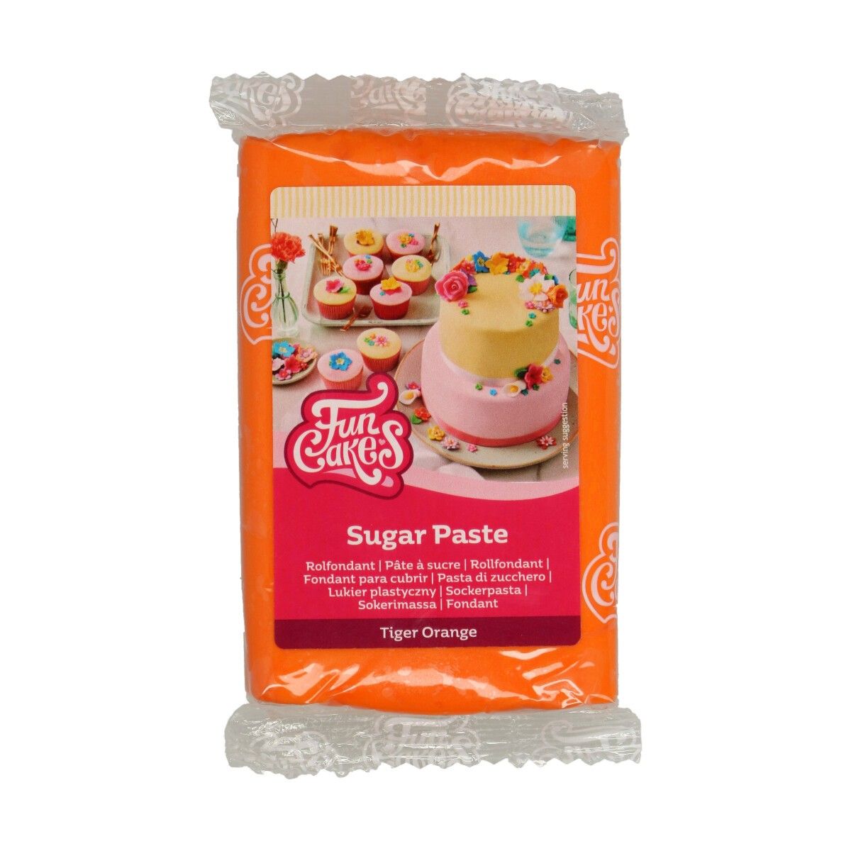 Tiger oransje fondant fra FunCakes, 250g 1