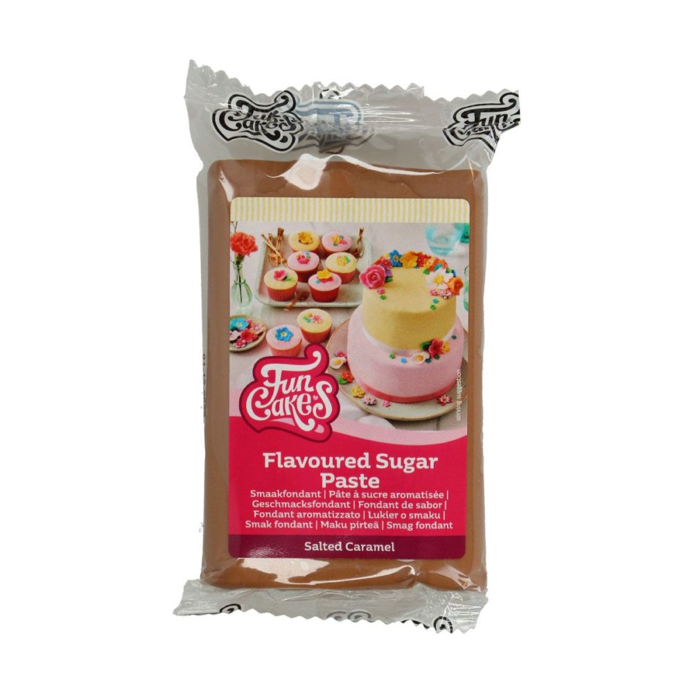 Brun fondant med smak av salt karamell fra FunCakes, 250g