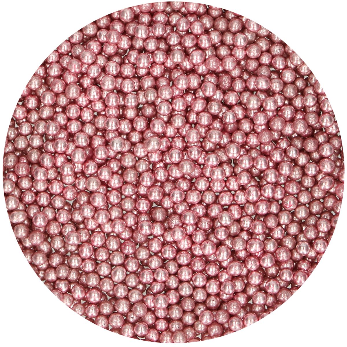 kakestrø Sukkerperler Metallic -Rosa