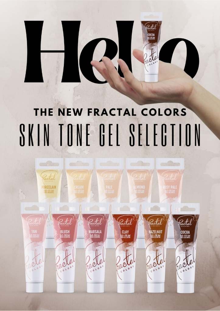 Fractal colors pastafarger hudfarge