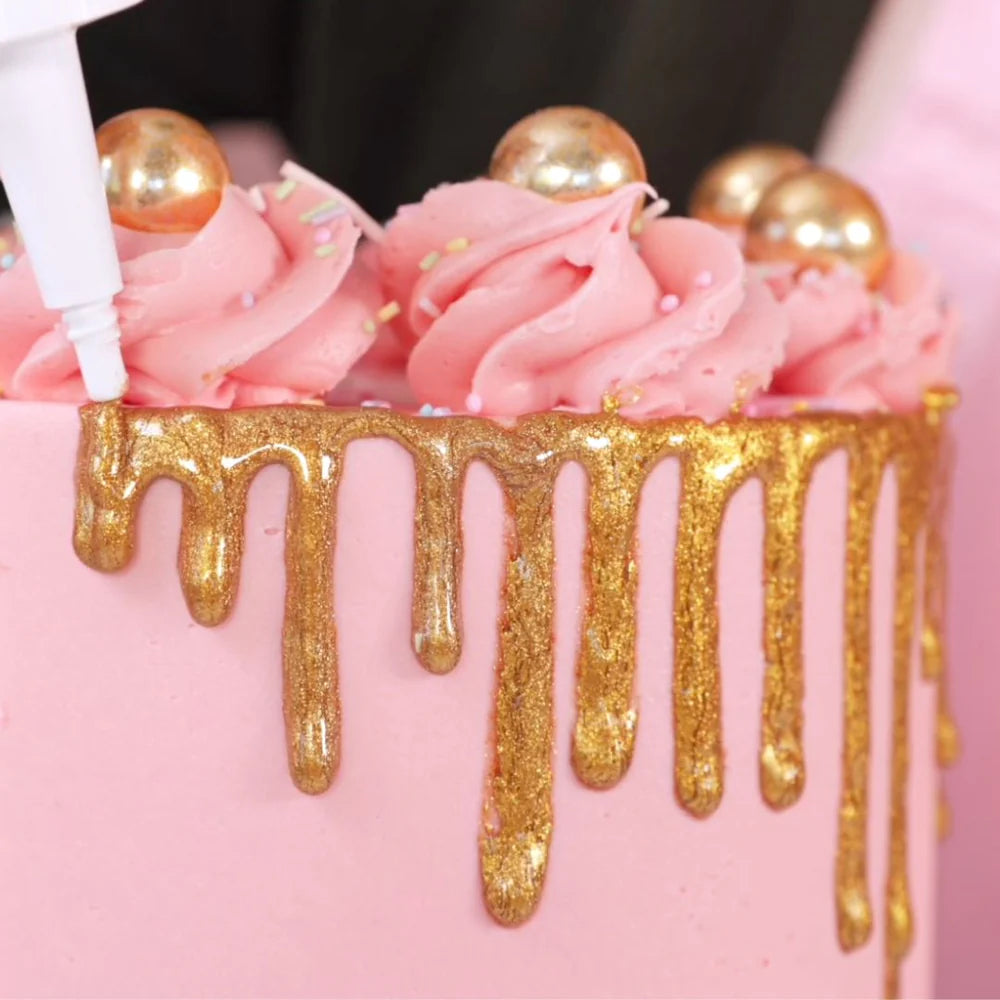 Happy Drip Sjokoladedrip -Glitrende gull- 100g