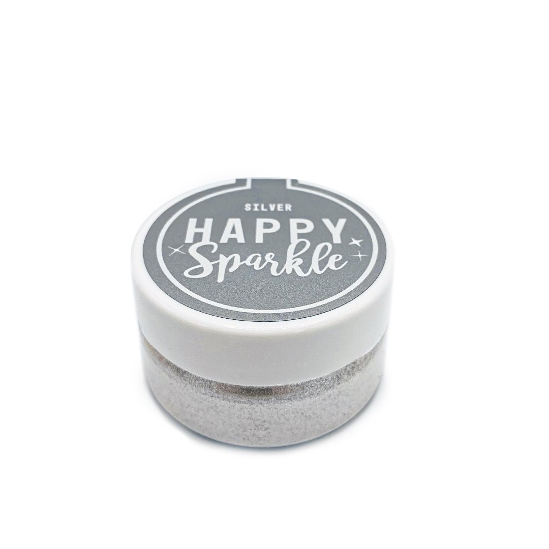 Happy Sparkle Spiselig Glitter -sølv- 12g