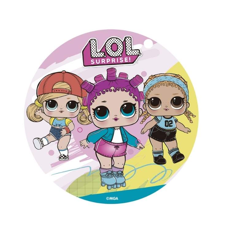 Kakebilde wafer fra Dekora med l.o.l