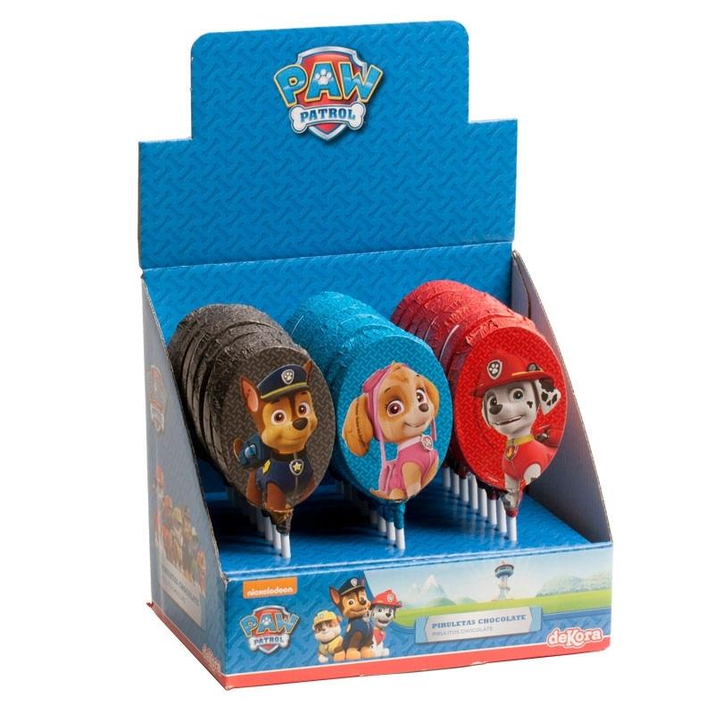 Lollipop med melkesjokolade fra Paw Patrol 24 stk