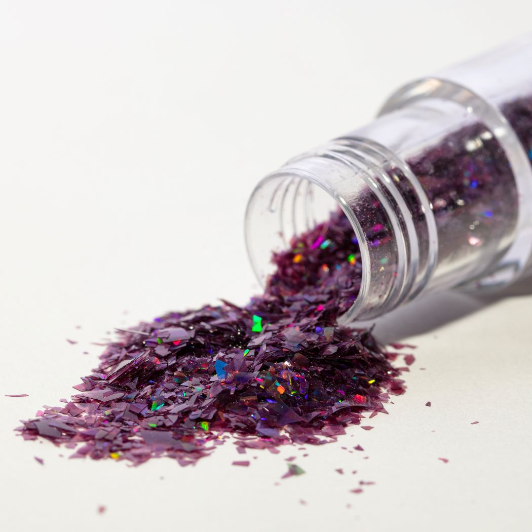 Spiselige glitterflak - purple amethyst