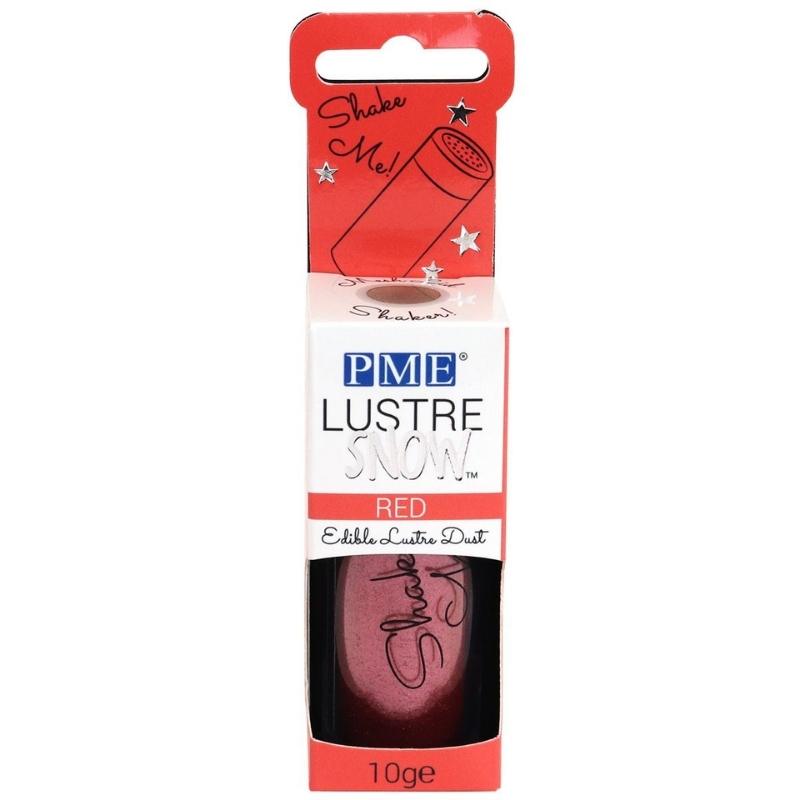 PME lustre snow edible dust i fargen rød