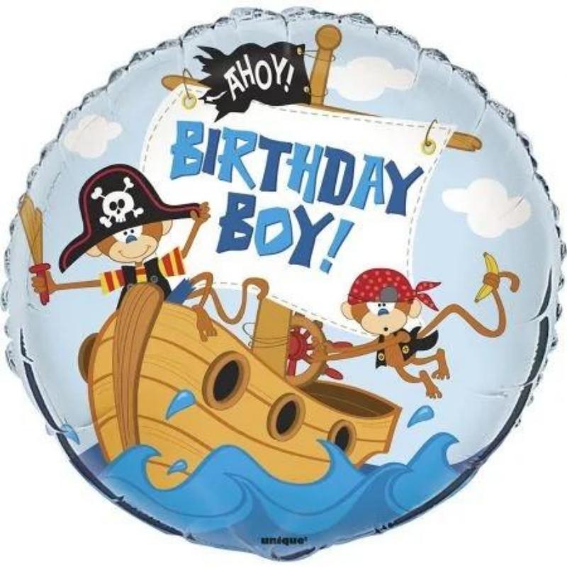 ahoy birthday boy folieballong