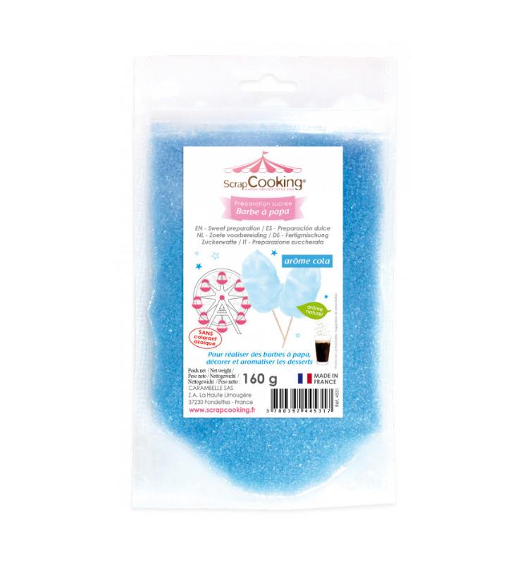 blått sukkerspinn sukker