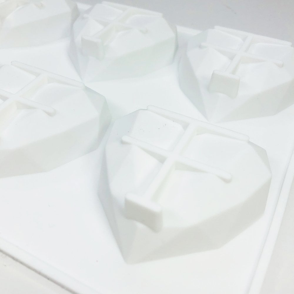 Silikonform hjerte 3d