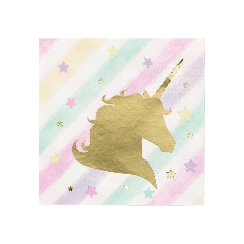 Enhjørning små servietter 16 stk
