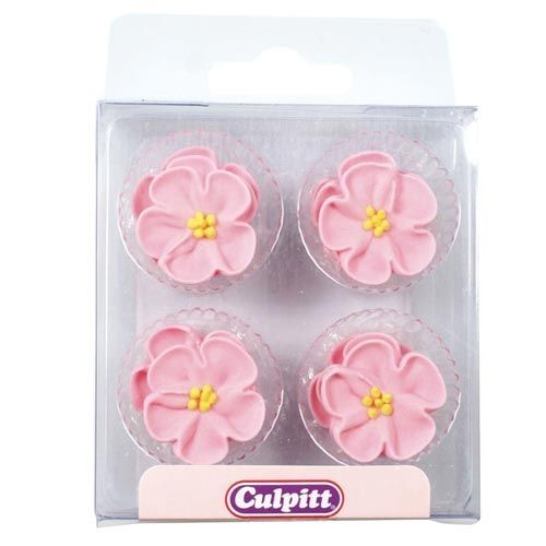 Culpitt Spiselig kakepynt Rosa ville roser pk/12