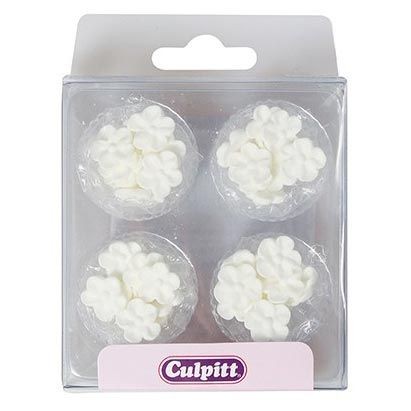 Culpitt Spiselig kakepynt Små hvite blomster pk/48
