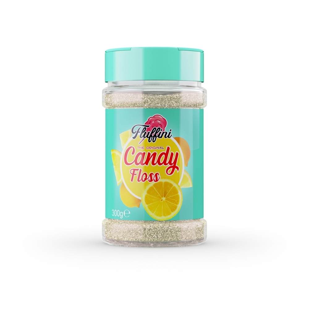 fluffini sukkerspinn sukker med smak av sitron