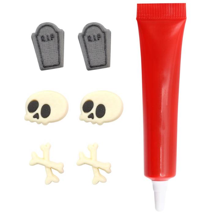 halloween cupcake dekorering kit - grisly graveyard