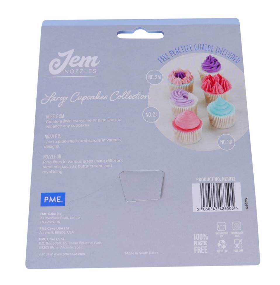 jem sprøytetippsett til stor cupcake