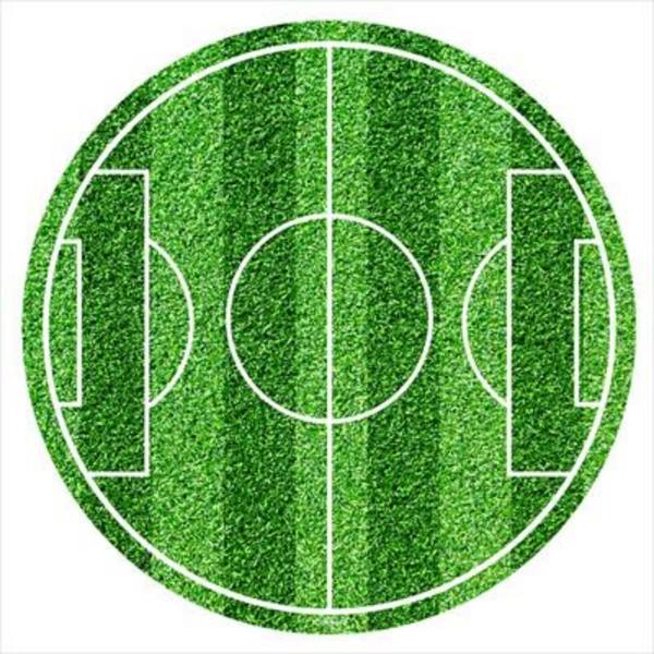 kakebilde fotballbane, rund 20 cm