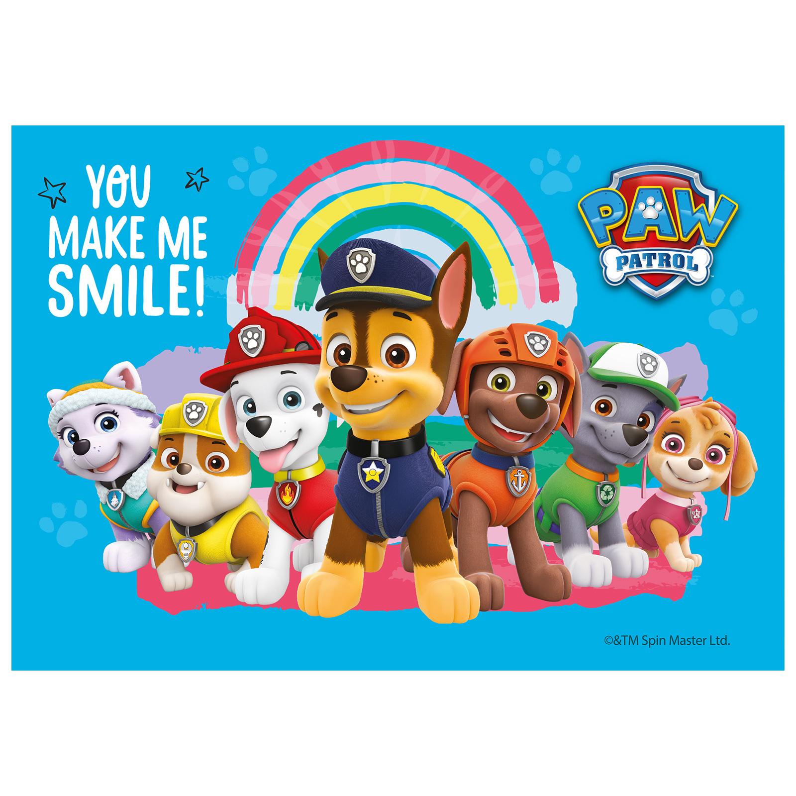 kakebilde wafer paw patrol you make me smile