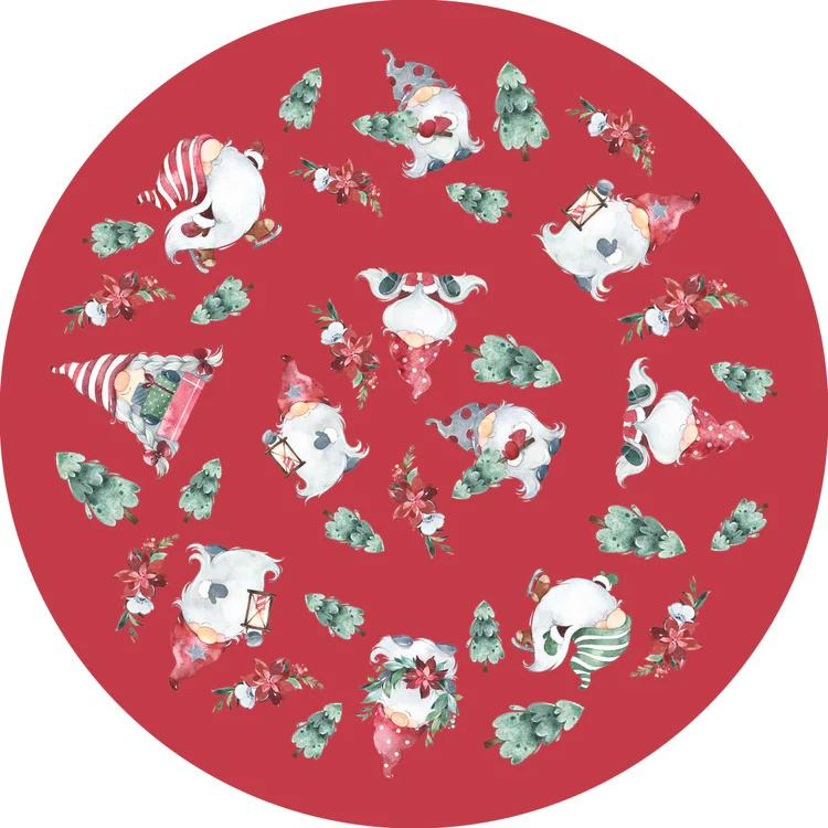 muffinsformer med julenisser i rødt