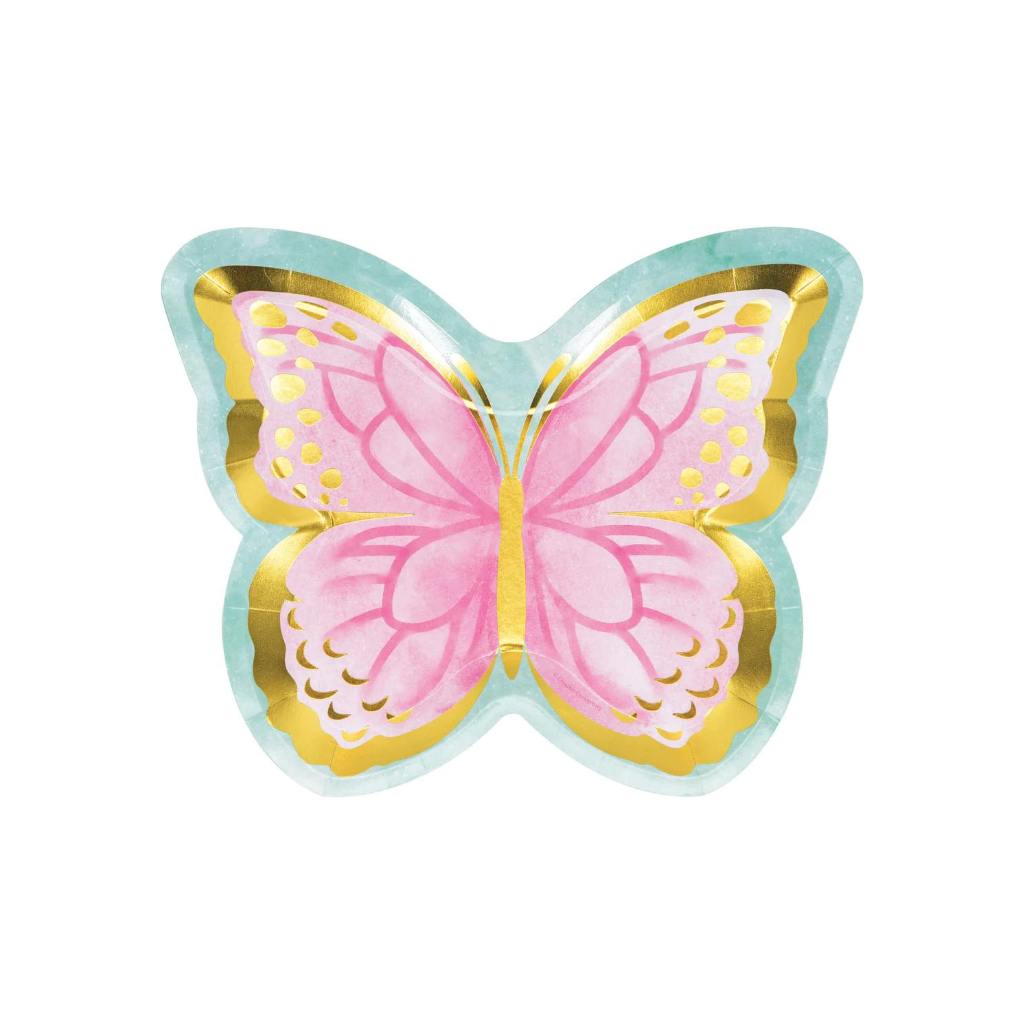 papptallerken formet som en sommerfugl