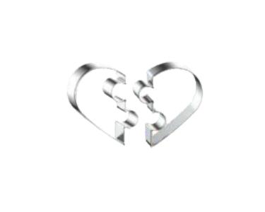 pepperkakeform brukket hjerte