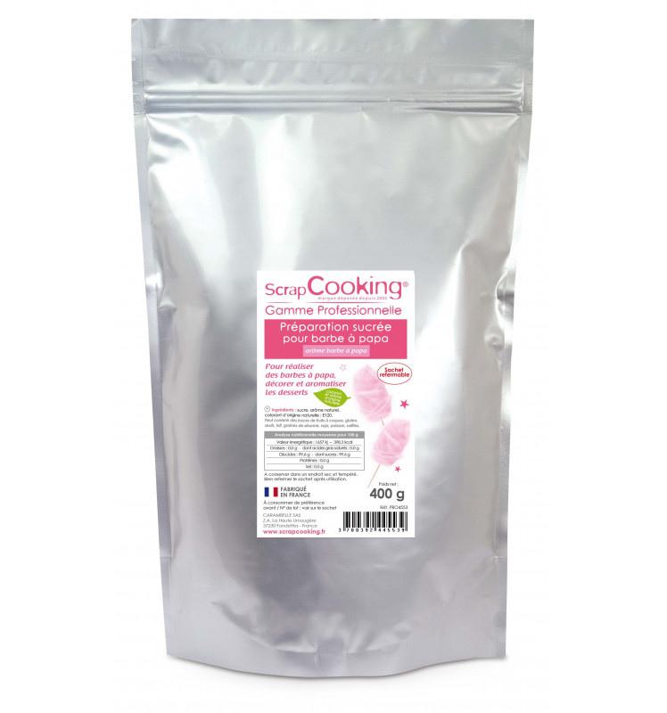 rosa sukkerspinn sukker fra scrapcooking