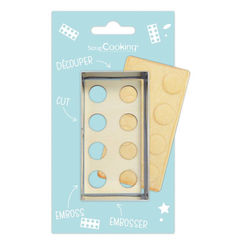 scrapcooking murstein utstikker med embosser