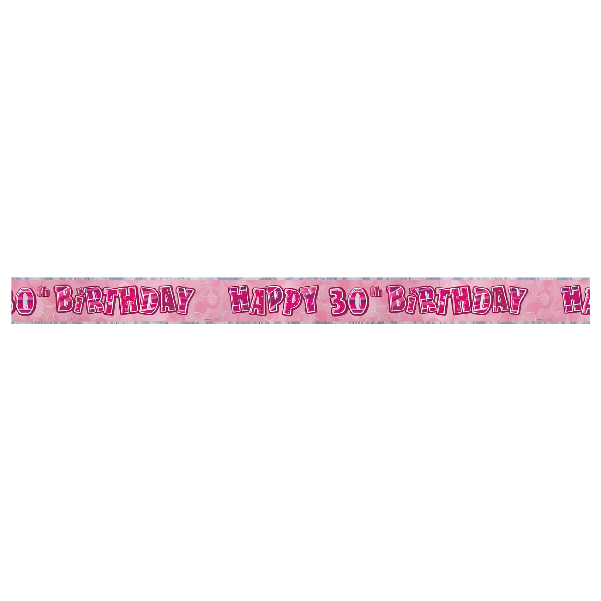 Banner, rosa metallic "30th"